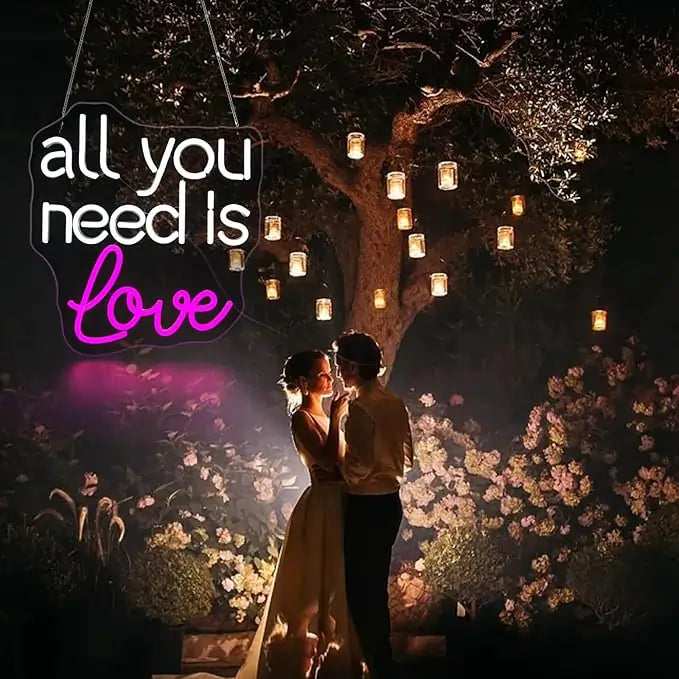 All You Need Is Love Wedding Neon Sign