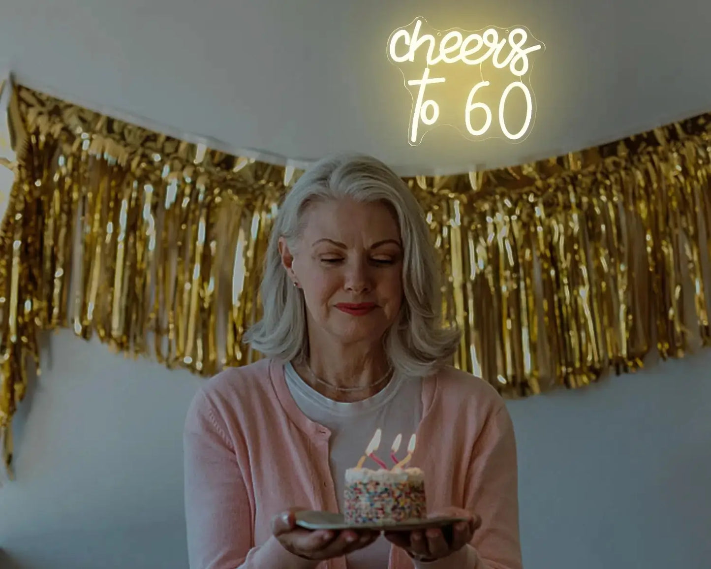 Cheers To 60 Birthday Neon Sign