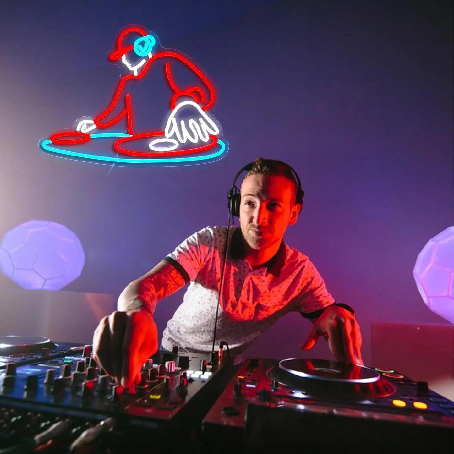 DJ Player Bar Neon Sign