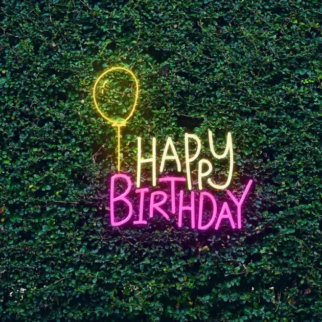 Happy Birthday Multicolor Neon Sign