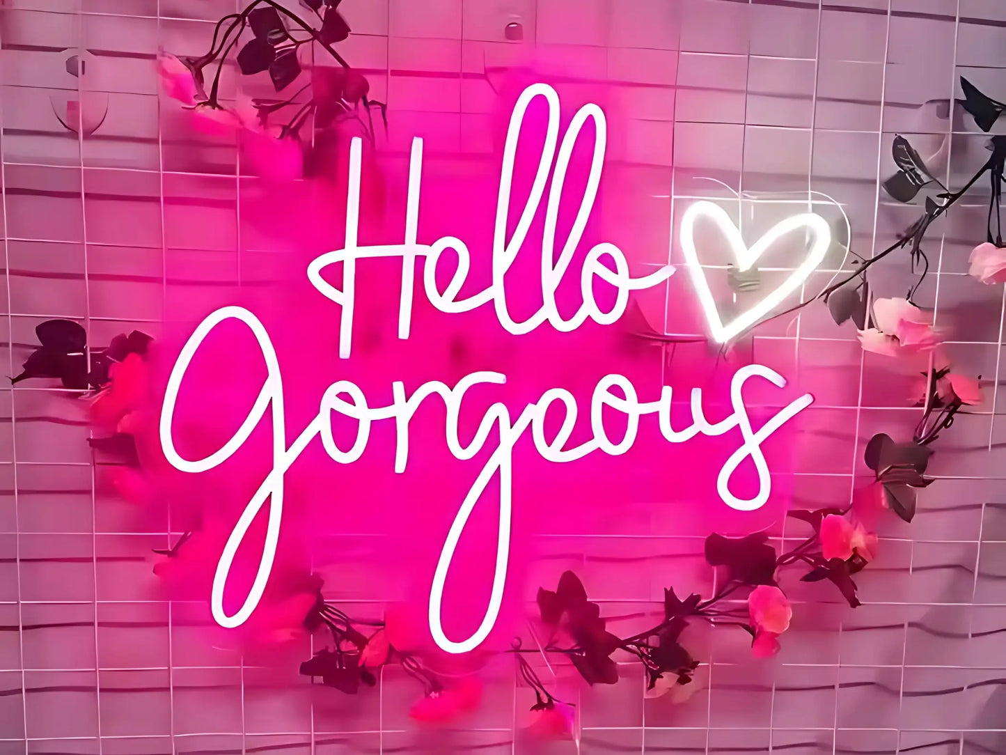 Hello Gorgeous Wedding Neon Sign