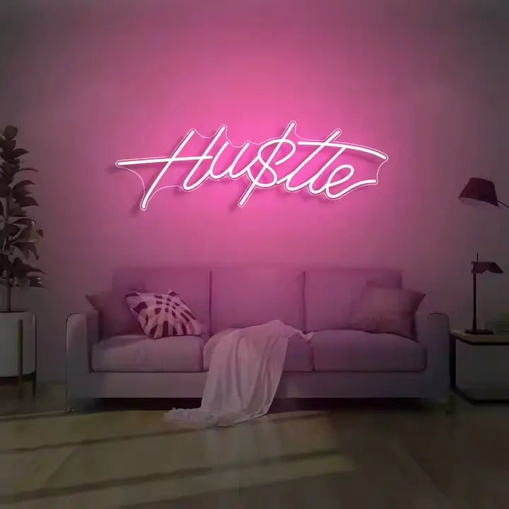 Hustle Bedroom Neon Sign
