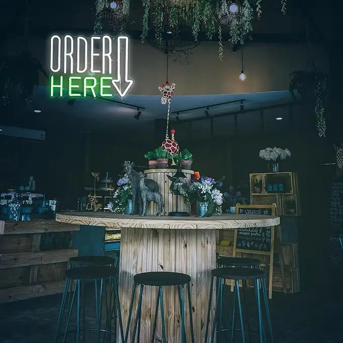 Order Here Shop Neon Sign