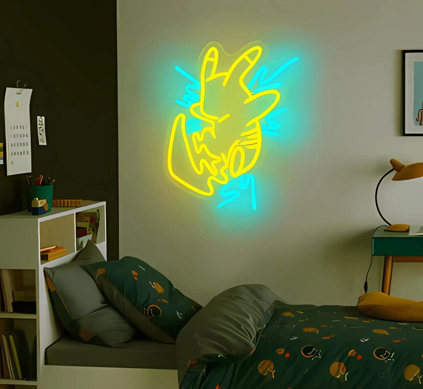 Pikachu Pokemon Bedroom Neon Sign