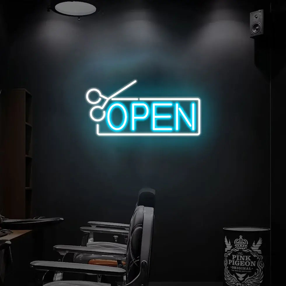 Salon Open Shop Neon Sign