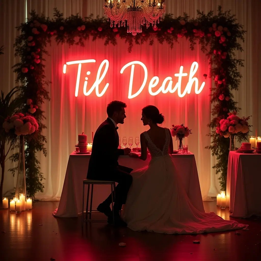 Til Death Wedding Neon Sign