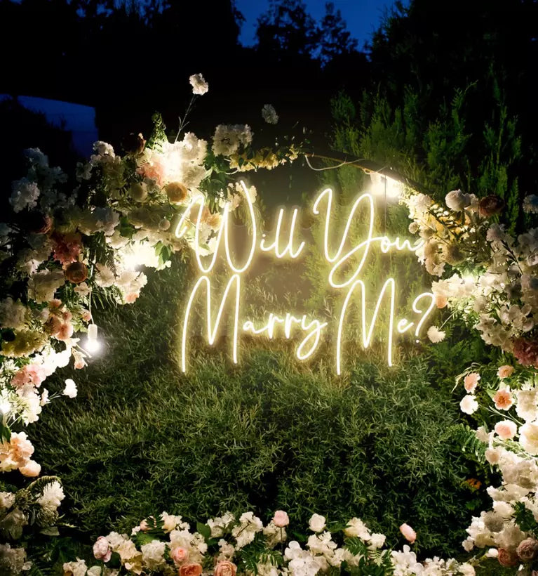 Will You Marry Me Wedding Neon Sign