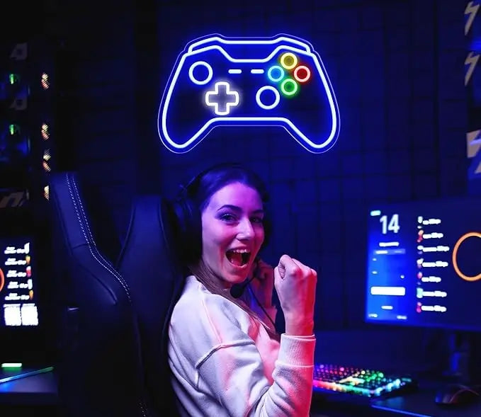 Xbox Controller Bedroom Neon Sign