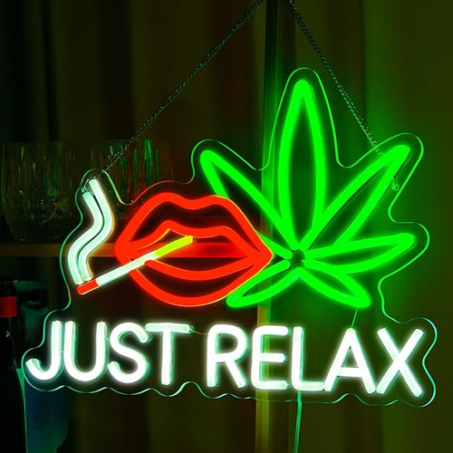 Just Relax Weed Neon Sign