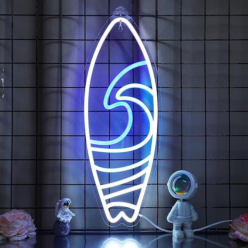 Surfboard Beach Neon Sign