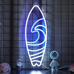 Surfboard Beach Neon Sign