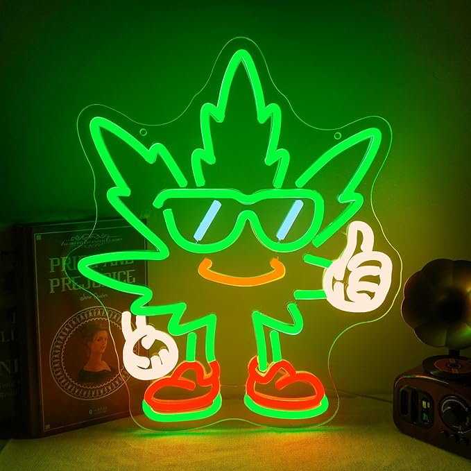 Weed Character Neon Sign