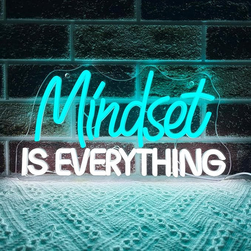 Mindset Is Everything Neon Sign For Office