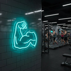 Bicep Neon Gym Sign