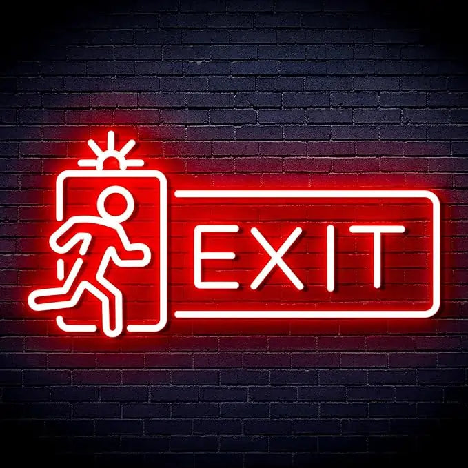 Exit Bar Neon Sign