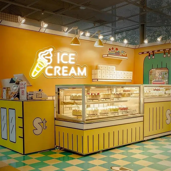 Ice Cream Shop Neon Sign